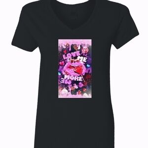 Womens V Kneck with Graphic